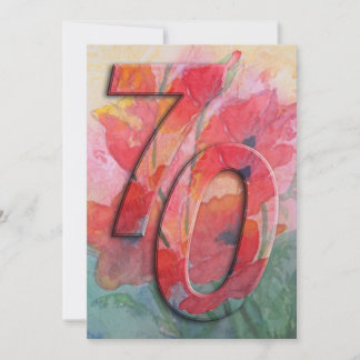 70th Birthday Party Invitation - Freesias