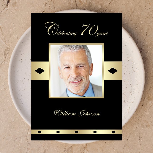 70th Birthday Party Invitation Photo 70th (Creator Uploaded)