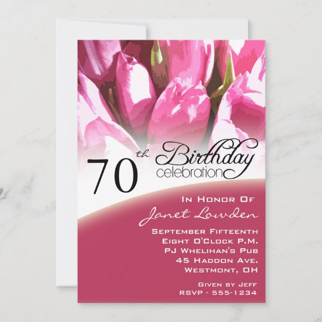 70th Birthday Party Invitations (Front)