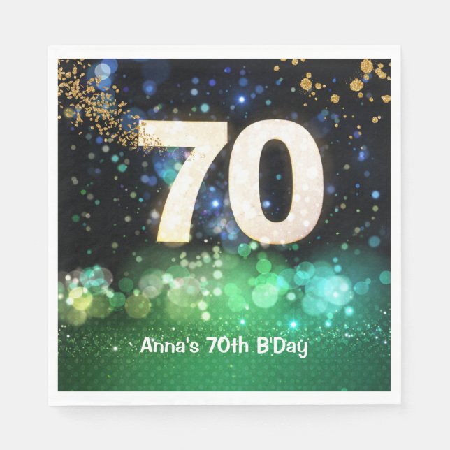 70th Birthday Party  Napkin (Front)