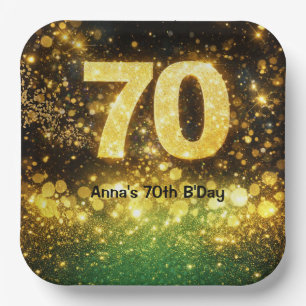 70th Birthday Party  Paper Plate