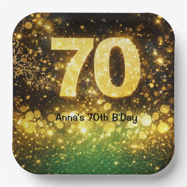 70th Birthday Party  Paper Plate (Front)