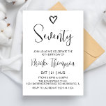 70th Birthday Party Photo Seventy Years Old Invitation<br><div class="desc">70th Birthday Party Photo Seventy Years Old Invitation</div>