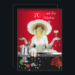 70th Birthday Party Retro Diva Art Deco Red Silver Invitation<br><div class="desc">50th 70 Birthday Party Retro Diva Art deco Red Silver White  70th,  50th,  60th,  40th,  Fabulous Black Invitation Birthday Party. Customise with your own details. Matching RSVP</div>
