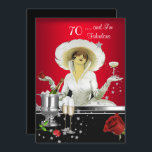 70th Birthday Party Retro Diva Art Deco Red Silver Invitation<br><div class="desc">50th 70 Birthday Party Retro Diva Art deco Red Silver White  70th,  50th,  60th,  40th,  Fabulous Black Invitation Birthday Party. Customise with your own details. Matching RSVP</div>