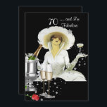 70th Birthday Party Retro Diva Art Deco Red Silver Invitation<br><div class="desc">50th 70 Birthday Party Retro Diva Art deco Red Silver White  70th,  50th,  60th,  40th,  Fabulous Black Invitation Birthday Party. Customise with your own details. Matching RSVP</div>