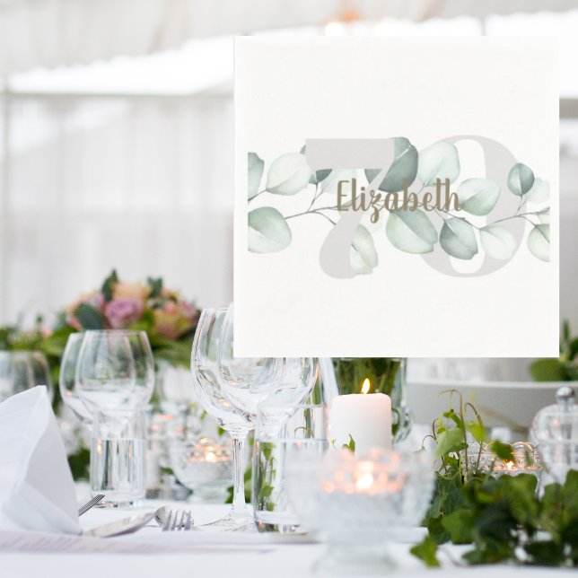 70th Birthday Personalised Napkins (Creator Uploaded)