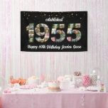70th Birthday Photo Collage party Established 1955 Banner<br><div class="desc">Mark an incredible 70-year journey with this stunning 70th Birthday Photo Collage Banner, designed by The Arty Apples. Featuring personal photos arranged in the shape of "1955, " this banner creates a nostalgic and meaningful centerpiece for any 70th birthday celebration. Showcase treasured moments from the past seven decades in a...</div>