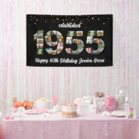 70th Birthday Photo Collage party Established 1955