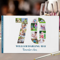 70th Birthday Photo Collage Remember When ... Blue