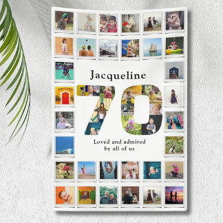 70th Birthday Photo Template Banner