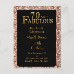 70th Birthday Postcard