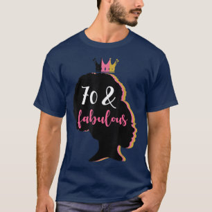 70th Birthday Queen 70 & Fabulous Born 1952 Afro A T-Shirt