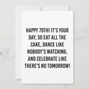 70th birthday quotes invitation