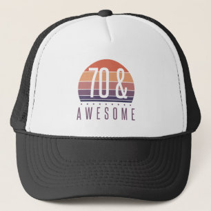 70th Birthday Retro Sunset Trucker Hat