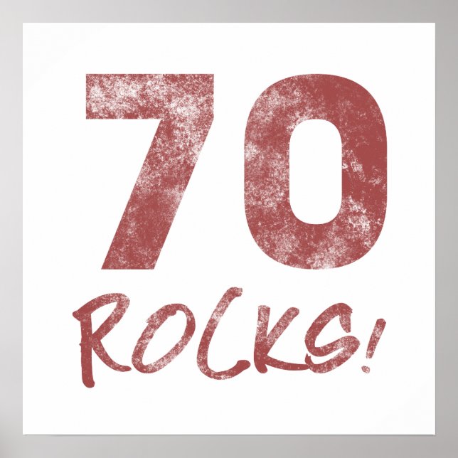 70th Birthday Rocks Poster (Front)