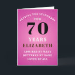 70th Birthday Setting Standards Add Your Name Card<br><div class="desc">Easily customize the text to the front and the interior of this birthday card using the template provided. Part of the setting standards range of greeting cards.</div>