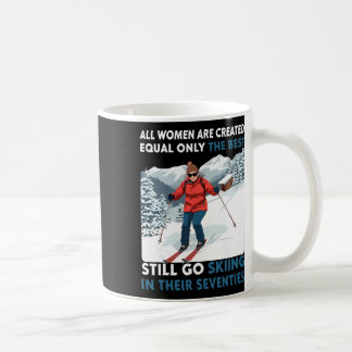 70th Birthday Skier Gifts Woman 70 Years Old Skiin Coffee Mug