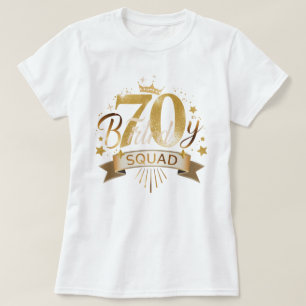 70th Birthday Squad Milestone Celebration Artwork T-Shirt