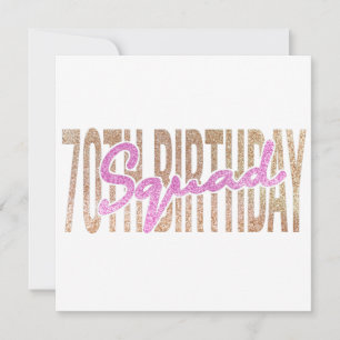 70th birthday squad quote sayings invitation