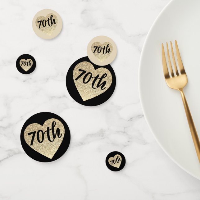 70th birthday table confetti (Group)