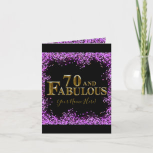 70th Birthday Thank You Card
