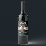 70th Birthday The Man The Myth The Legend Photo  Wine Label<br><div class="desc">The Man, The Myth, The Legend! Make any guy's 70th birthday "Extra" special with these personalised labels. The design features a faux-wood background with a black label inside that has a photo area for you to add your own photo of the birthday man. There is also an area of text...</div>