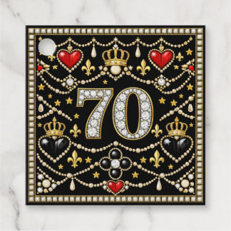 70th Birthday Tudor Inspired Jewells History Gift Favour Tags