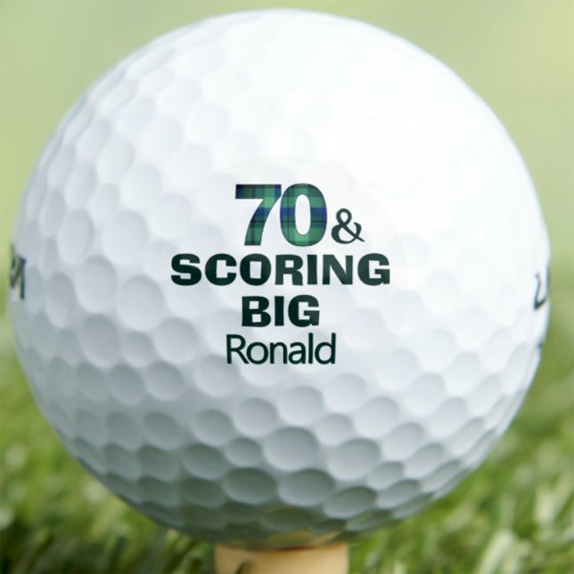 70th Birthday Uncle Gift Scoring Big Unique Golf Balls (Creator Uploaded)