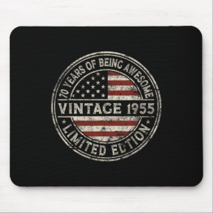 70th Birthday Vintage 1955 Limited Edition America Mouse Pad
