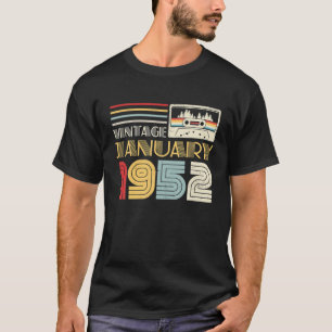 70Th Birthday Vintage January 1952 Decoration 70 Y T-Shirt