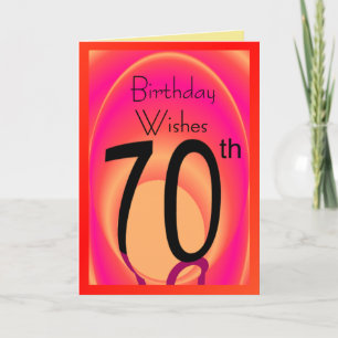70TH Birthday Wishes Card for Anyone