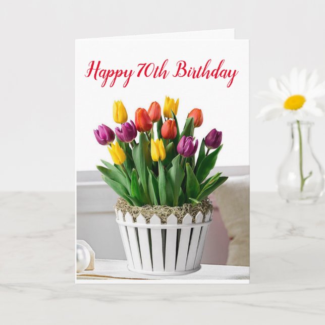 **70th BIRTHDAY** WISHES TO A BEAUTIFUL WOMAN   Card (Small Plant)