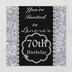 70th BLING Birthday Party Invitation