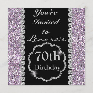 70th BLING Birthday Party Invitation