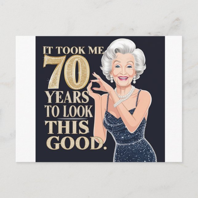70th granny birthday  postcard (Front)