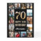 70th Happy Birthday Black and Gold Photo Collage
