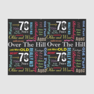 70th Happy BIrthday in a Graffiti Style Tissue Paper