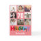 70th Happy Birthday Photo Collage Modern Pink Card