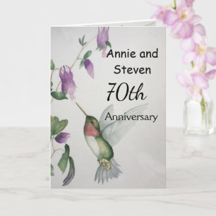 70th Happy Couple Wedding Anniversary Card
