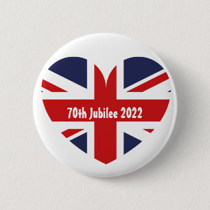70th Jubilee 2022 England Flag 6 Cm Round Badge