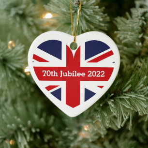 70th Jubilee 2022 /England Flag Ceramic Ornament
