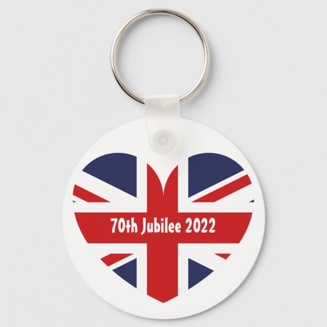 70th Jubilee 2022 England Flag Key Ring (Front)