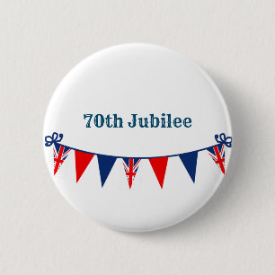 70th Jubilee Celebration 6 Cm Round Badge