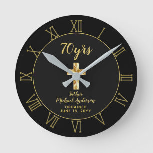 70th Ordination Anniversary Priest Golden Jubilee Round Clock