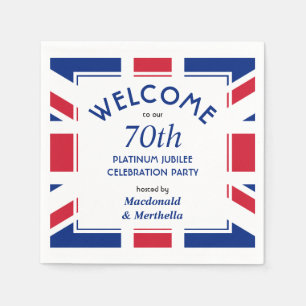 70th Platinum Celebration UNION JACK Paper Napkin