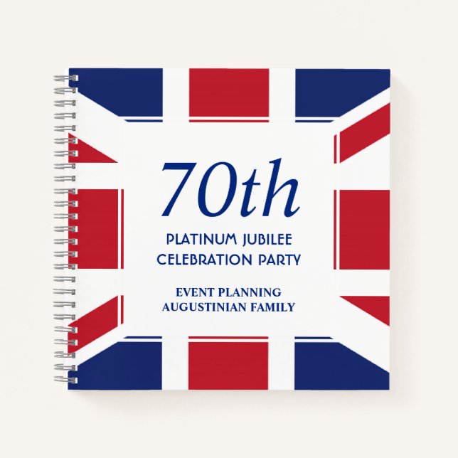 70th Platinum Jubilee Event Planning Notebook (Front)