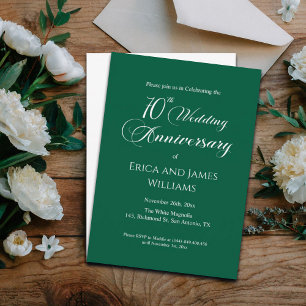 70th Platinum Wedding Anniversary Elegant Script Invitation