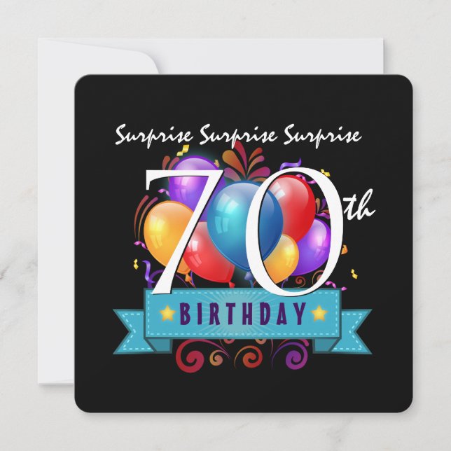 70th SURPRISE Birthday Balloons Template (Front)