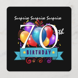 70th SURPRISE Birthday Balloons Template